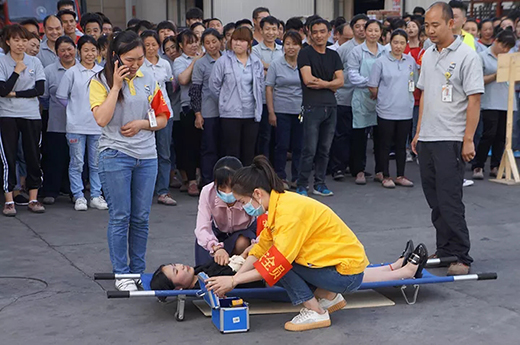 上Ｓ诺882019年上半年消防演习现场